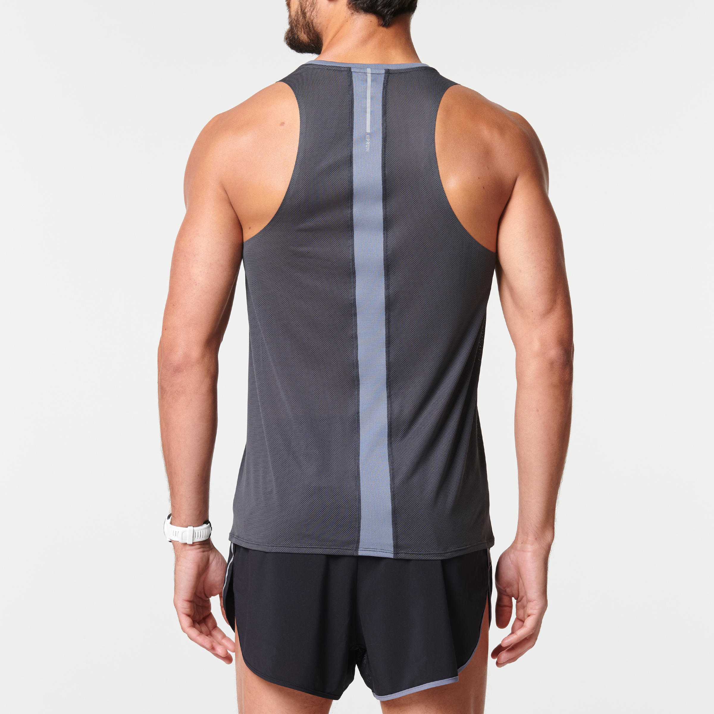 KIPRUN MEN'S BREATHABLE RUNNING TANK TOP LIGHT - BLACK 4/9