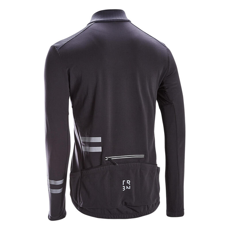 Bluză ciclism RC500 Negru Bărbați 