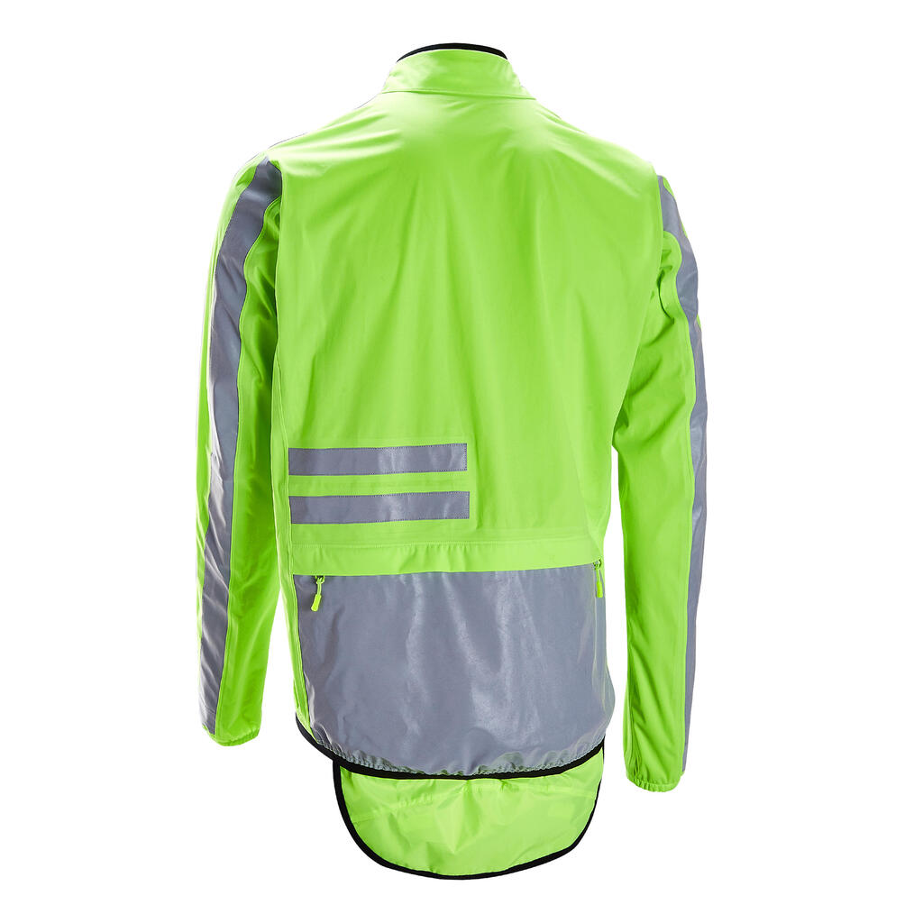 RC500 Hi-Vis Waterproof Cycling Jacket - Neon Yellow