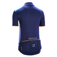 Maillot ciclismo manga corta verano hombre Triban RC 500 azul degradado