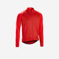 MAILLOT VELO ROUTE MANCHES LONGUES ETE ANTI UV HOMME - RC100 ROUGE