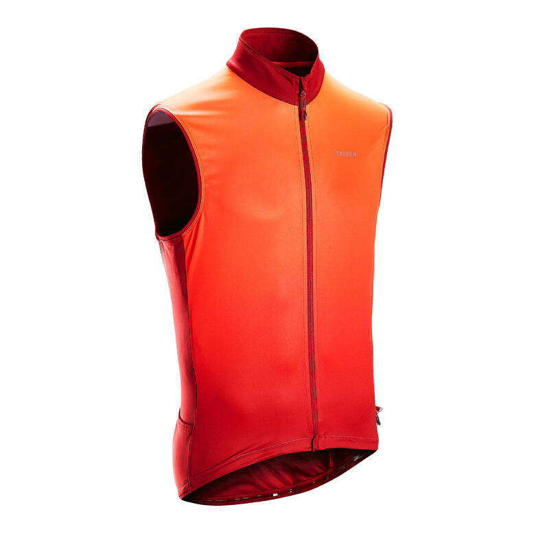 FAHRRADTRIKOT ÄRMELLOS RENNRAD HERREN RC500 ROT