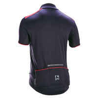 Maillot ciclismo manga corta verano hombre Triban RC 500 negro burdeos