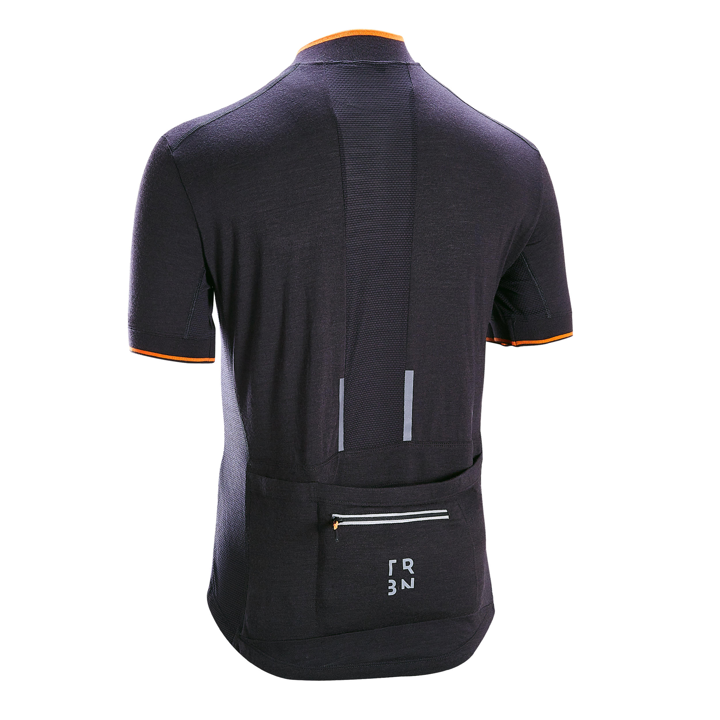Men's Merino Short-Sleeved Cycling Jersey GRVL900 - Black 9/9