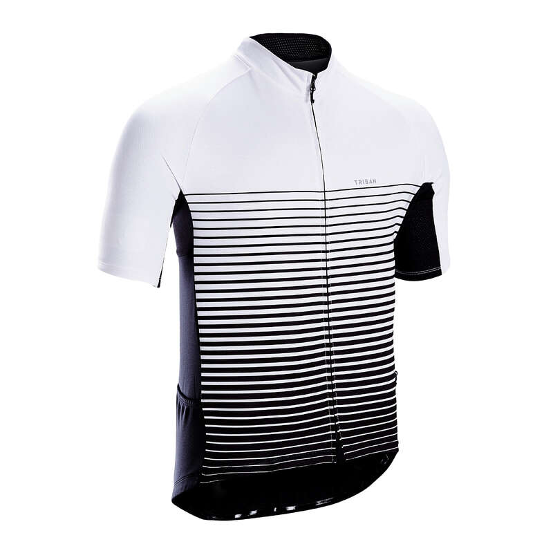 MEN WARM WEATHER ROAD CYCLING APPAREL Cycling - Cycling Jersey RC100 - White TRIBAN - Cycling