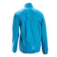 Men's Long-Sleeved Road Cycling Rain Jacket RC100 - Blue