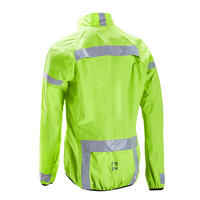 Men's Long-Sleeved Showerproof Road Cycling Jacket RC 120 Visible EN1150