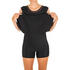 Women Swimming One Piece Sleeves Less Skirt  Swimsuit Una Black