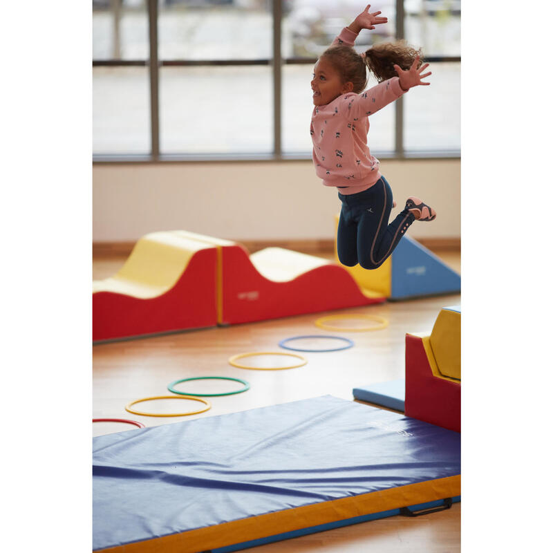 Colanți 500 respiranți baby gym albastru/Roz Fete 