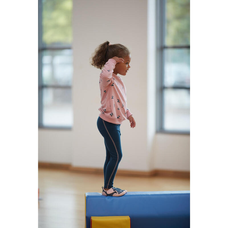 Colanți 500 respiranți baby gym albastru/Roz Fete 