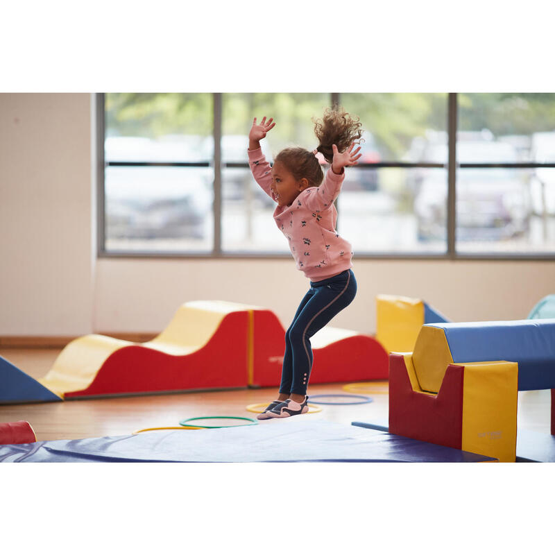 Colanți 500 respiranți baby gym albastru/Roz Fete 