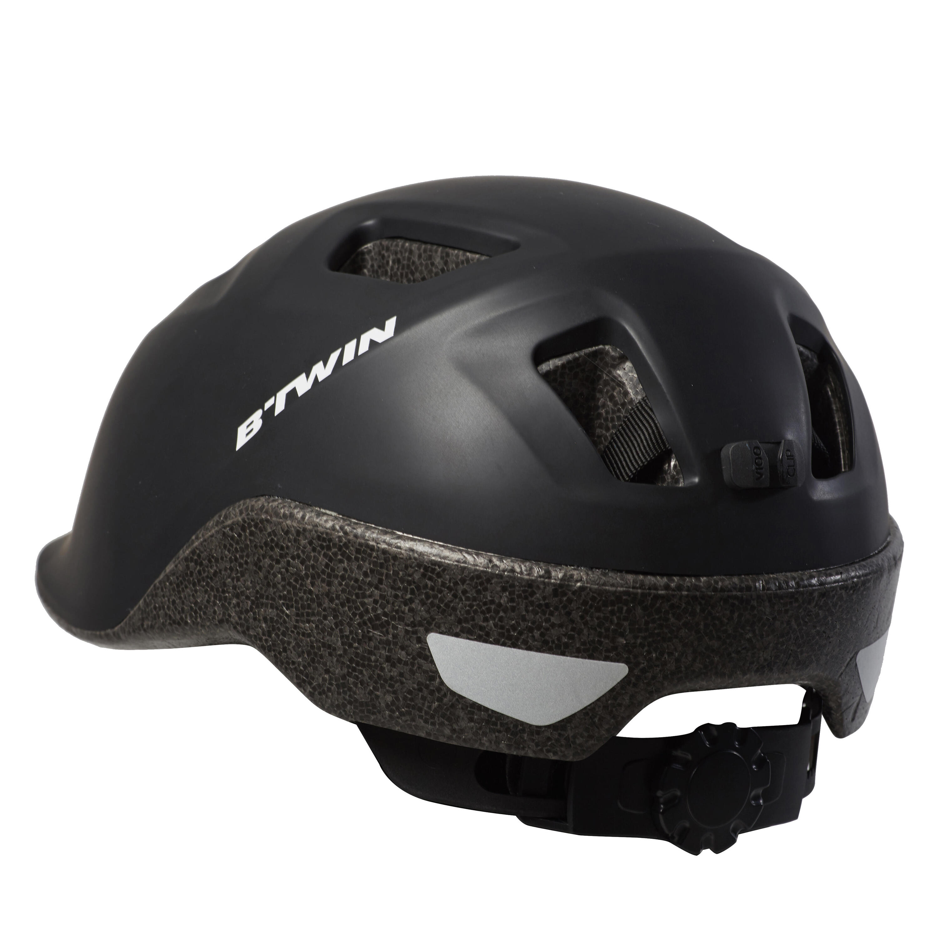 100 City Cycling Helmet Black 1/2