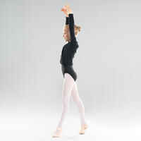 Girls' Ballet Wrap-Over Top - Black