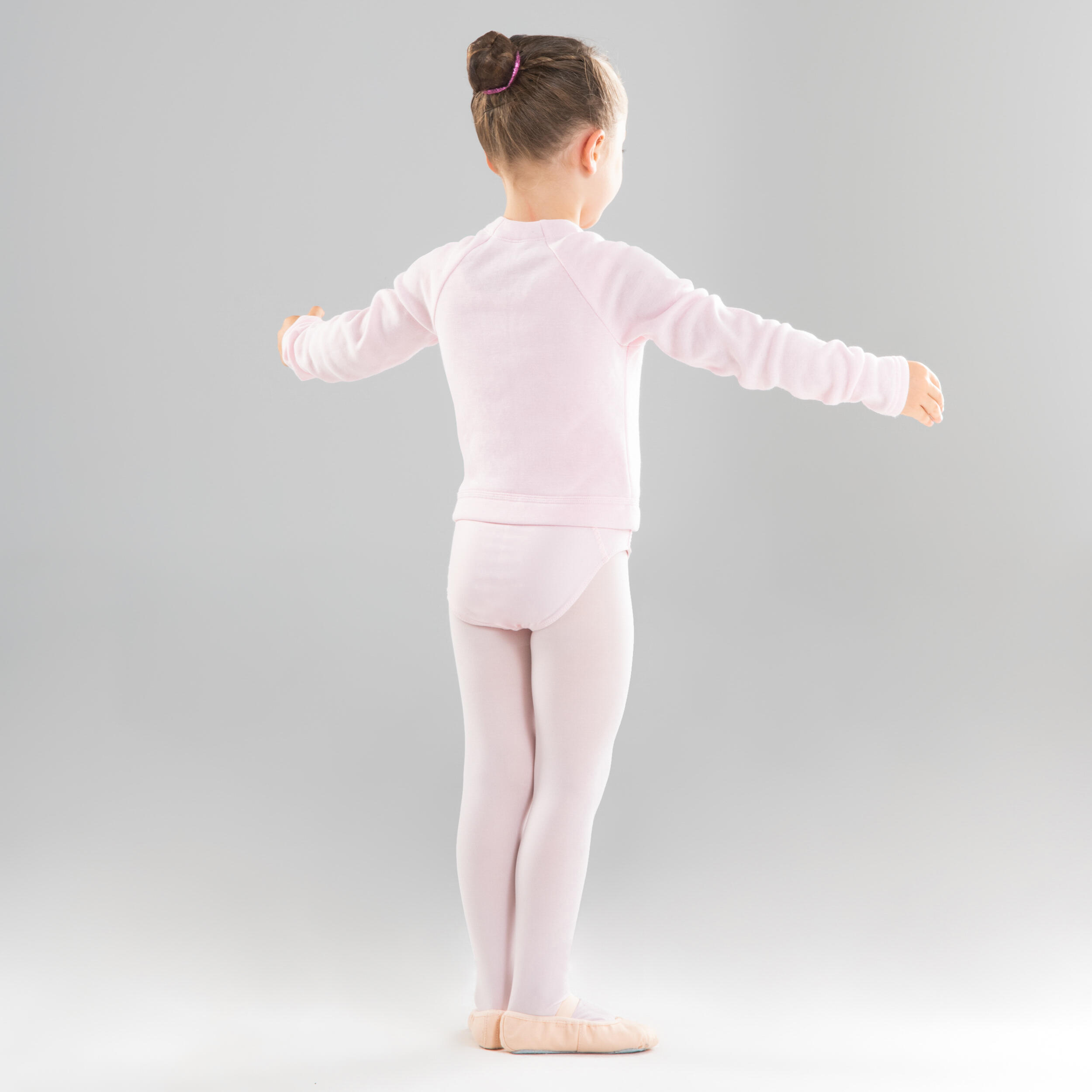 Girls' Ballet Wrap-Over Top - Pink 3/7