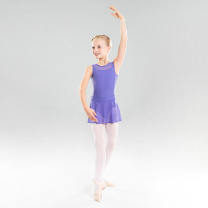 Justaucorps danse classique bleu bi-matière fille