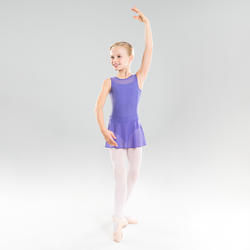 Maillot ballet domyos niña dos tejidos malva