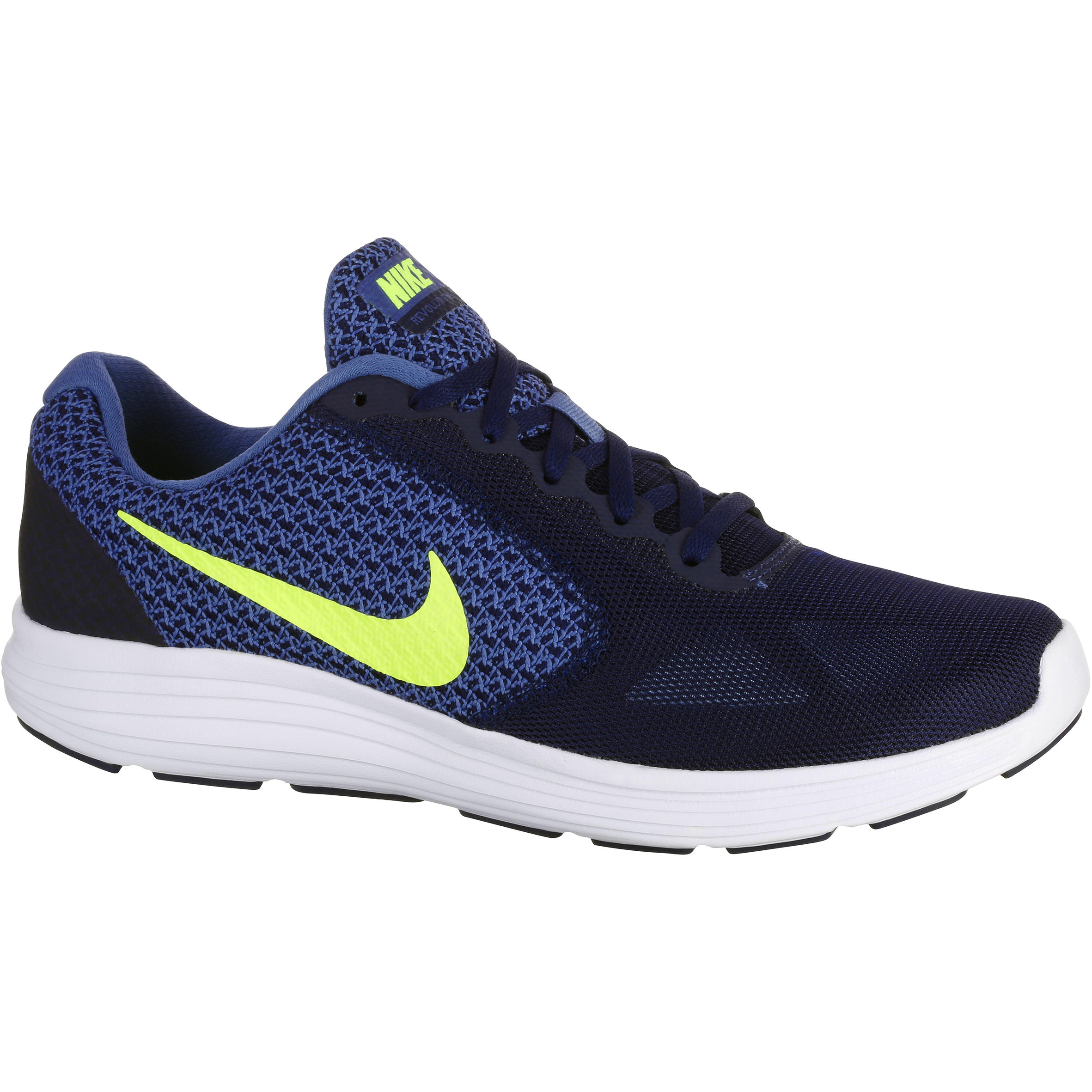 Revolution 3 men's active walking shoes - blue/yellow 1/8