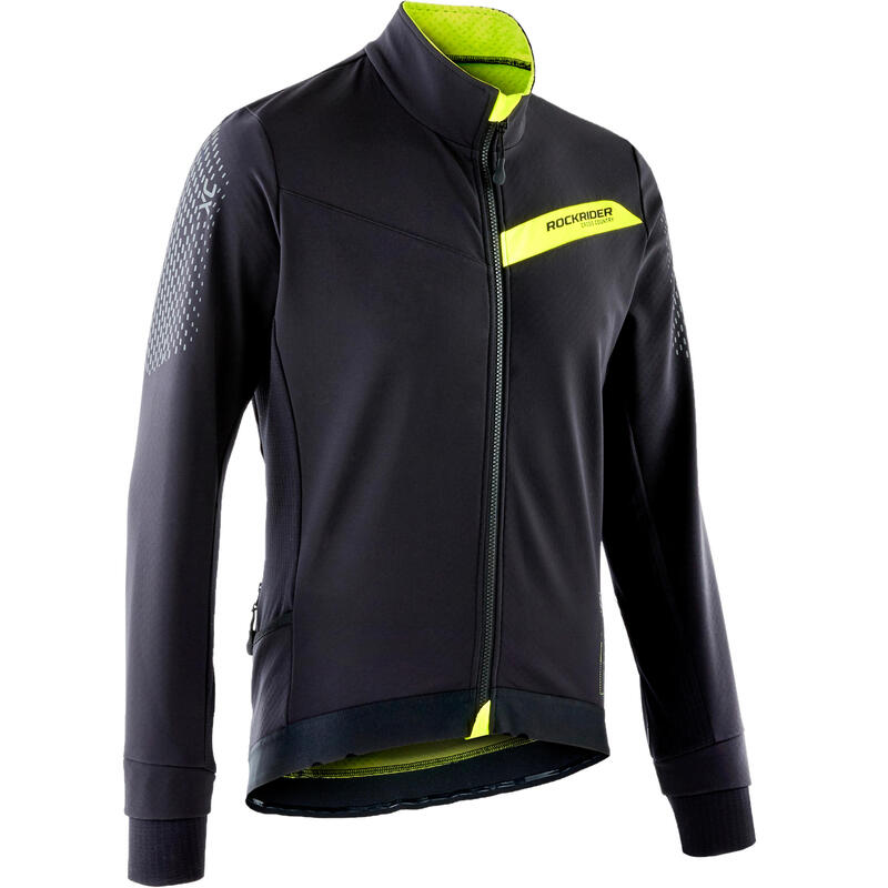 Veste VTT XC Noir Jaune slim FIT