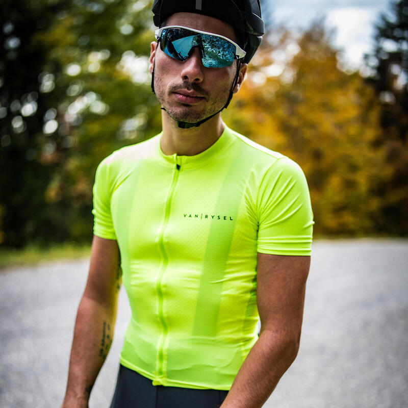 Maillot Vélo Route manches courtes été Homme - NEO-RACER jaune