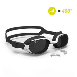 400度深色鏡片黑白色泳鏡500 B-FIT