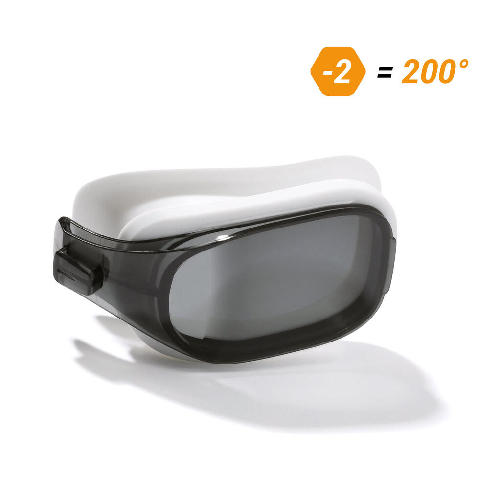Swimming goggle corrective lens shortsightedness -2.00 selfit size l smoked