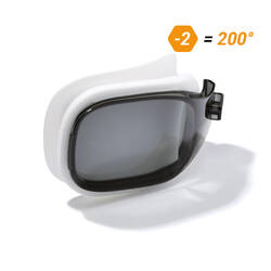Lens for Swimming Goggles Corrective Lenses Shortsightedness -2.00 SELFIT SIZE S Smoke