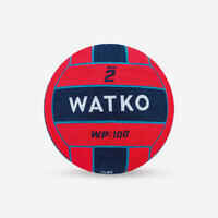 WATER POLO BALL WP100 SIZE 2 - RED / BLUE