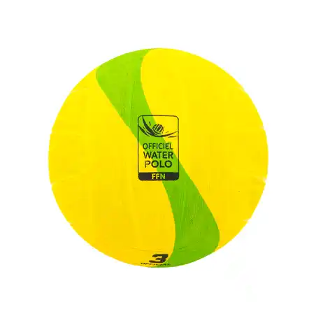 WATER POLO BALL WP500 OFFICIAL SIZE 3 - YELLOW/GREEN