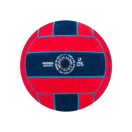 Crveno-plava lopta za vaterpolo WP100 (veličina 2)