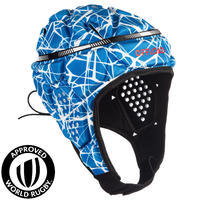Adult Rugby Head Guard 500 - Blue/White