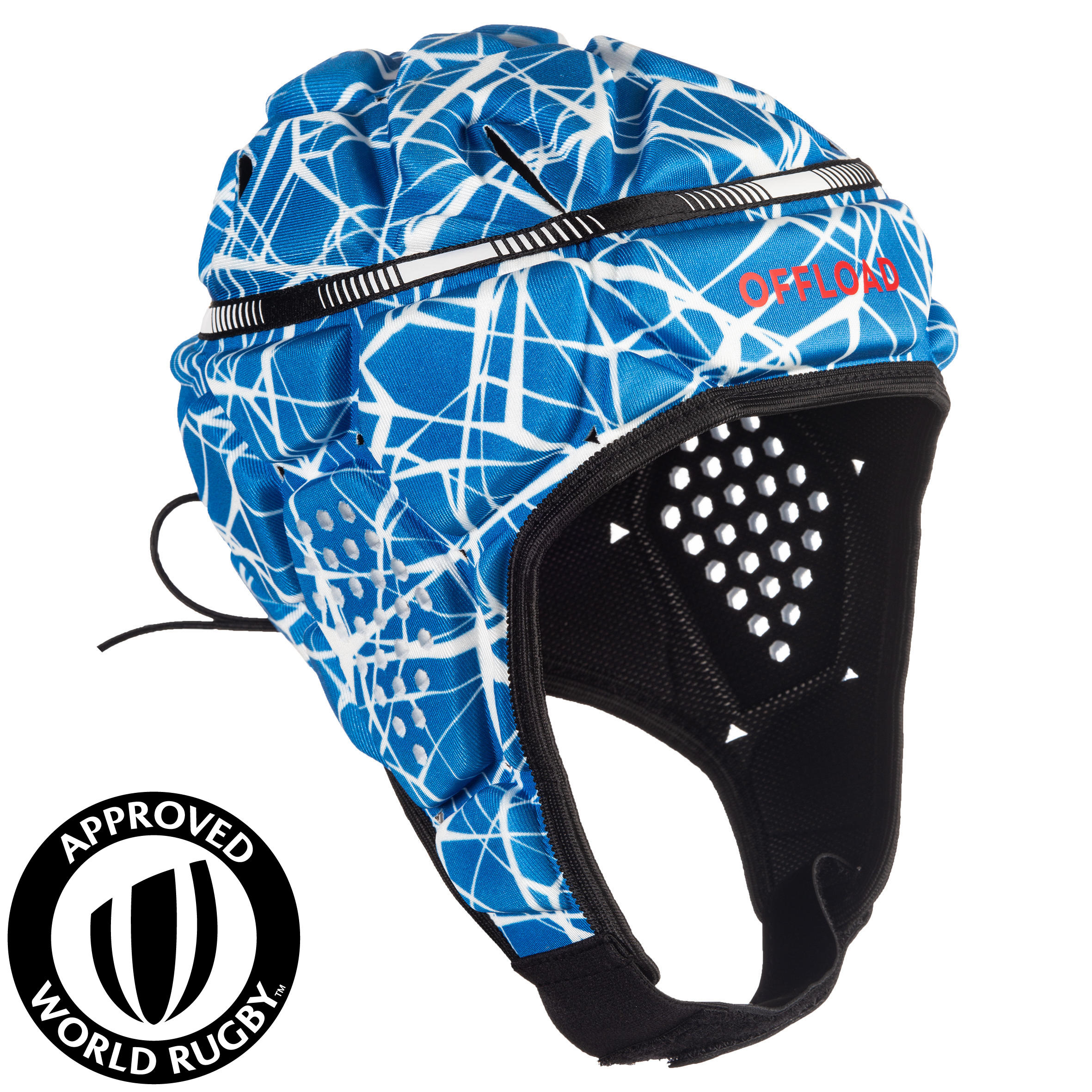 Adult Rugby Head Guard 500 - Blue/White 2/11