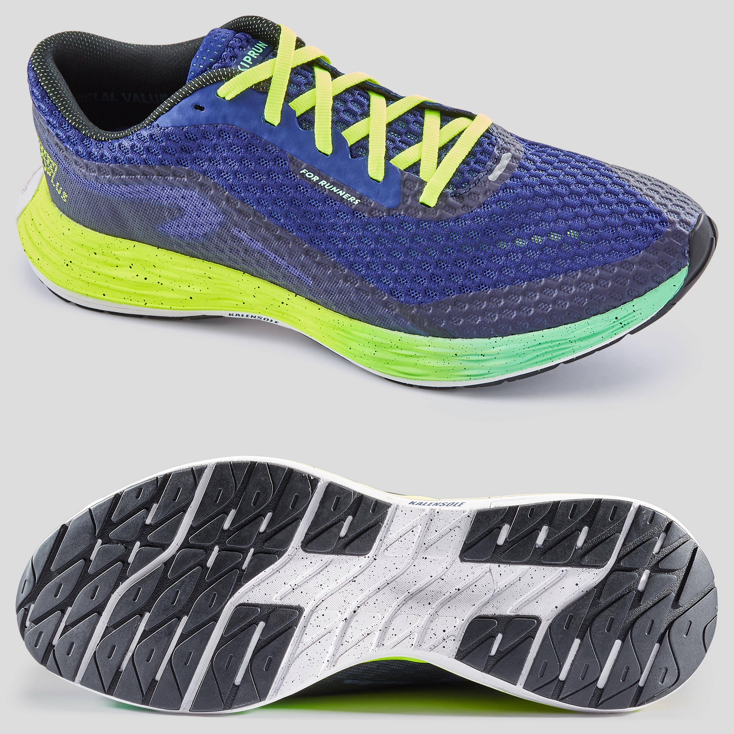 MEN'S MARATHON RUNNING SHOES KD500 - BLUE -  4