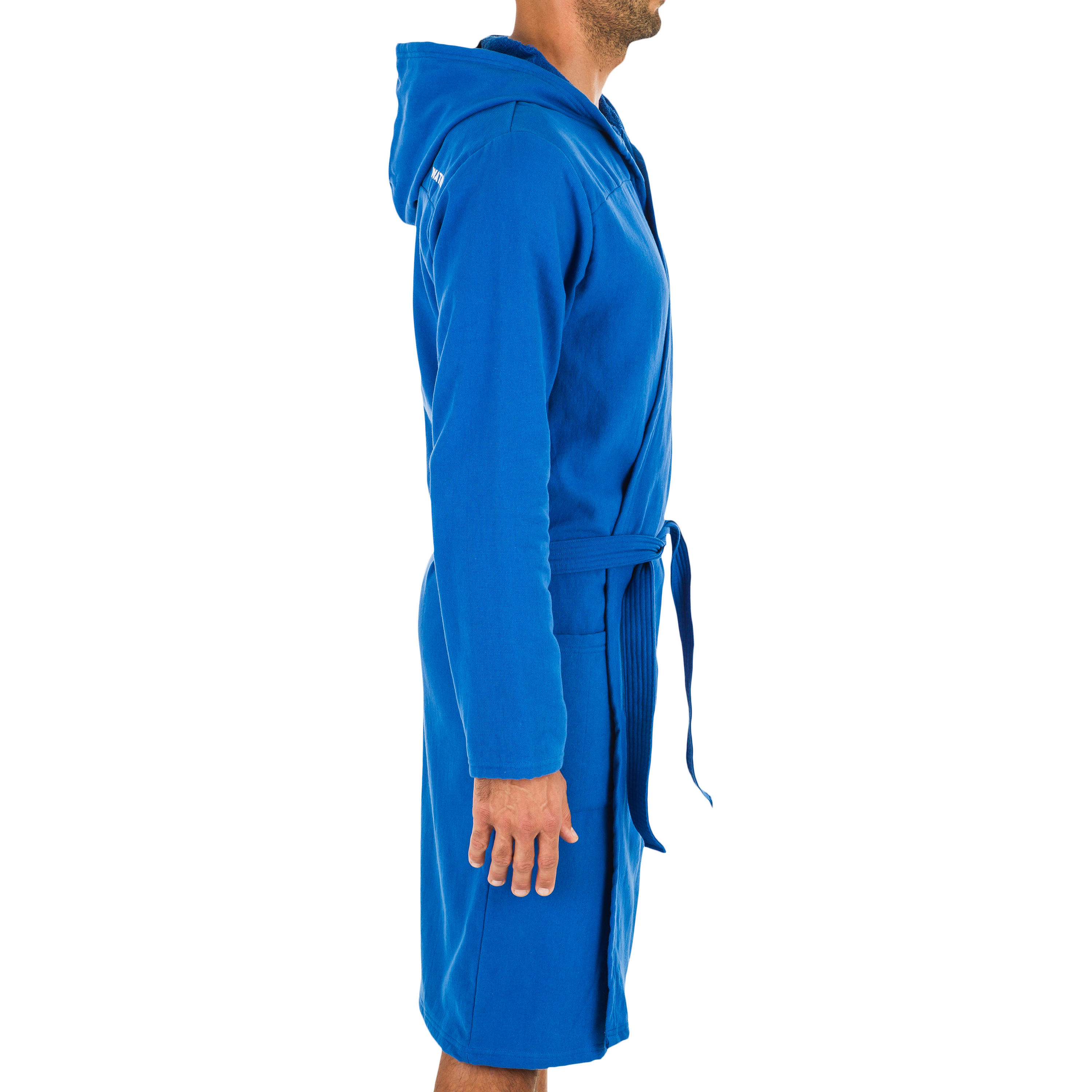 Men's Cotton Pool Bathrobe - Light Blue 3/6