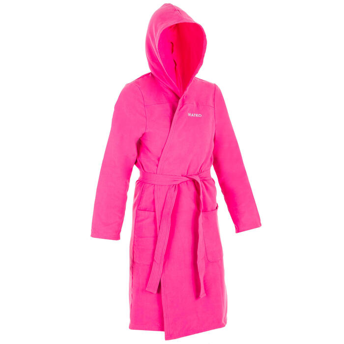 Peignoir de bain ?� capuche microfibre compact femme violet Nabaiji | Decathlon