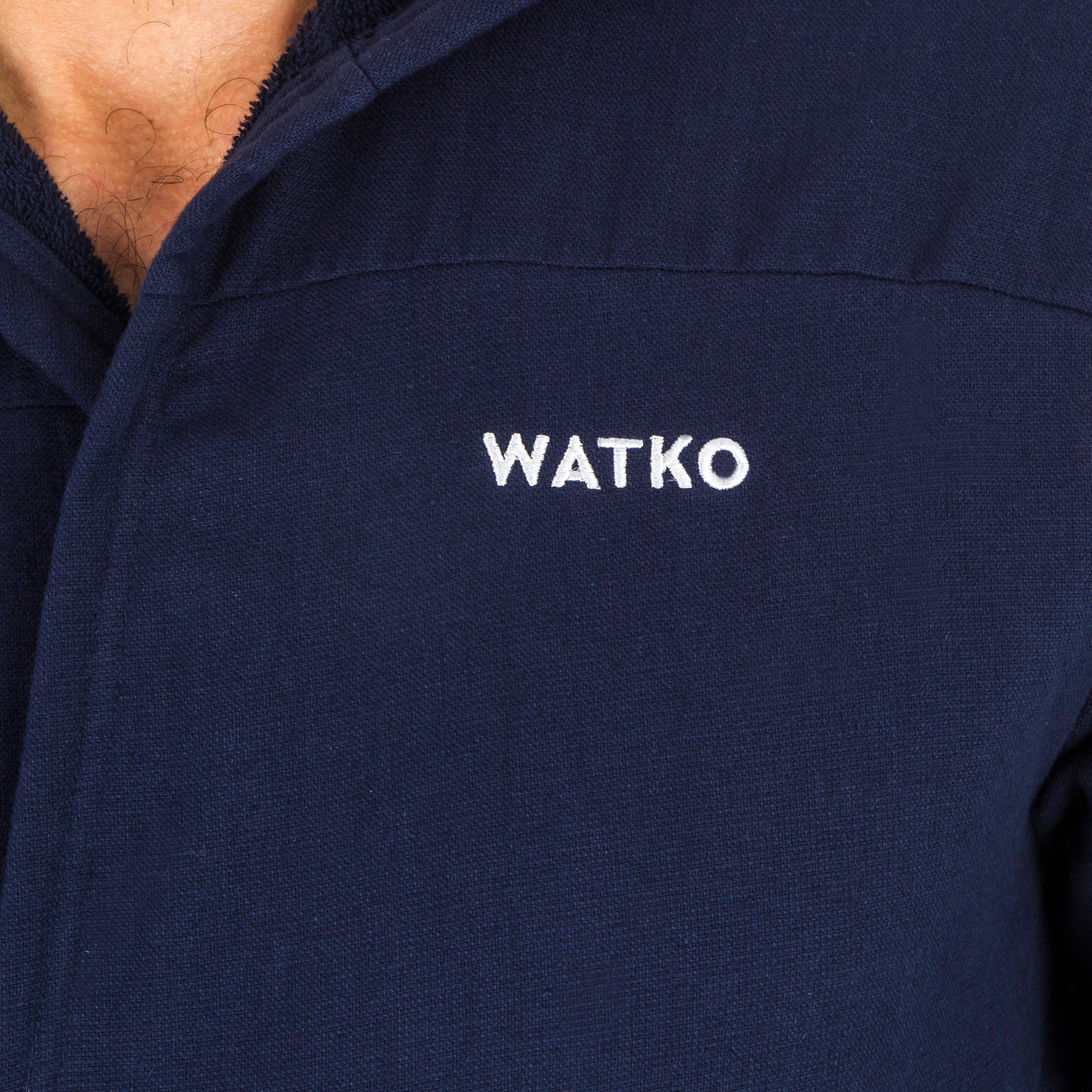

Men's Cotton Pool Bathrobe - Dark Blue -  By WATKO | Decathlon