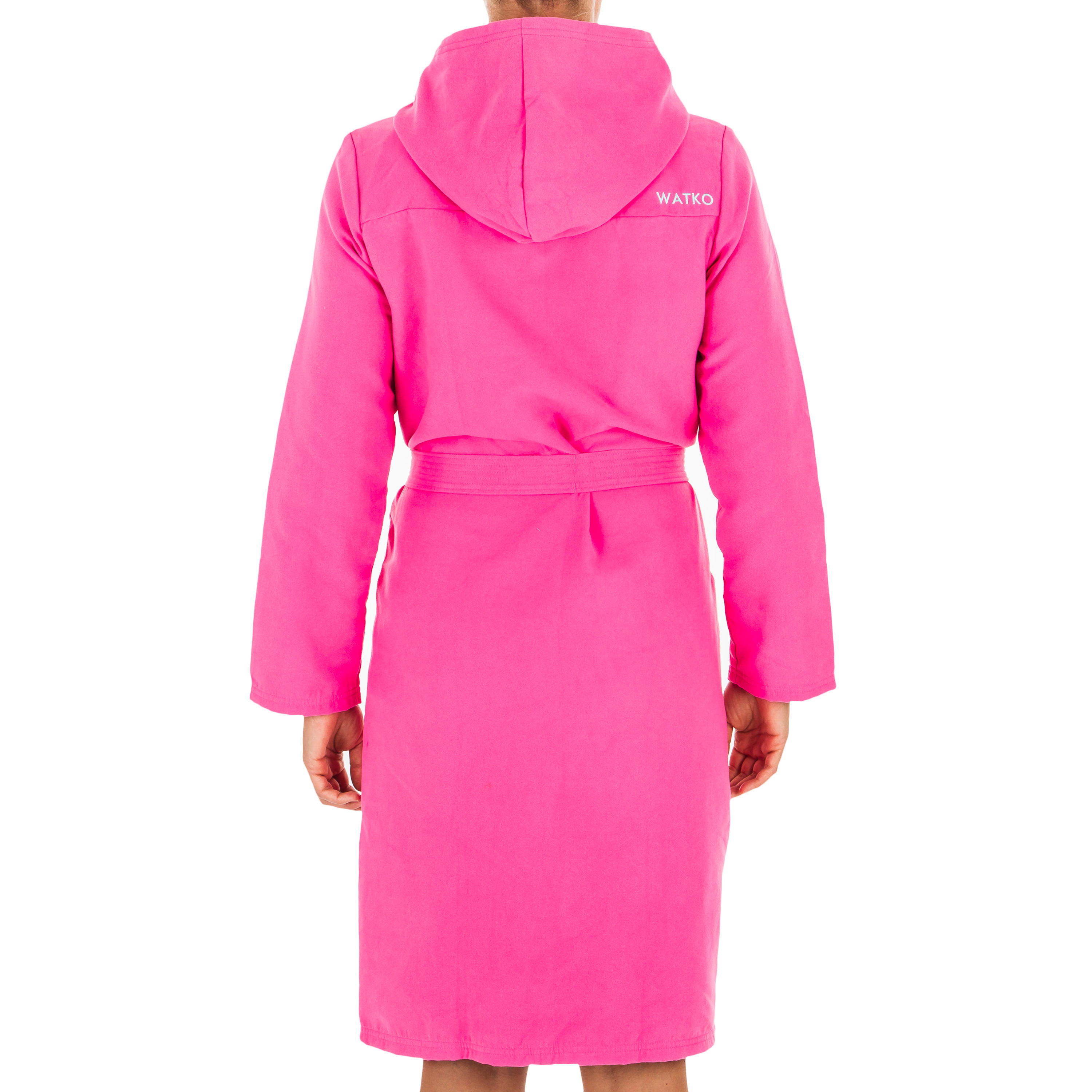 Women’s Compact Microfibre Pool Bathrobe - Pink 10/18