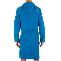 Men's Compact Microfibre Pool Bathrobe - Indigo Blue