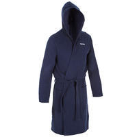Men's organic cotton pool bathrobe - dark blue