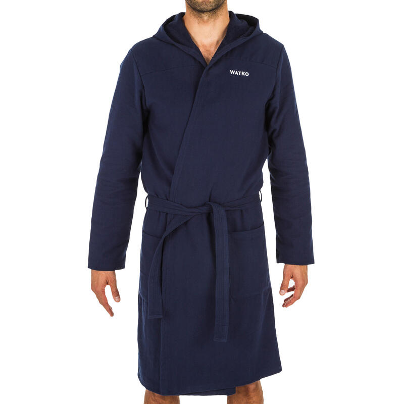 Peignoir de bain homme coton bleu foncé Watko | Decathlon