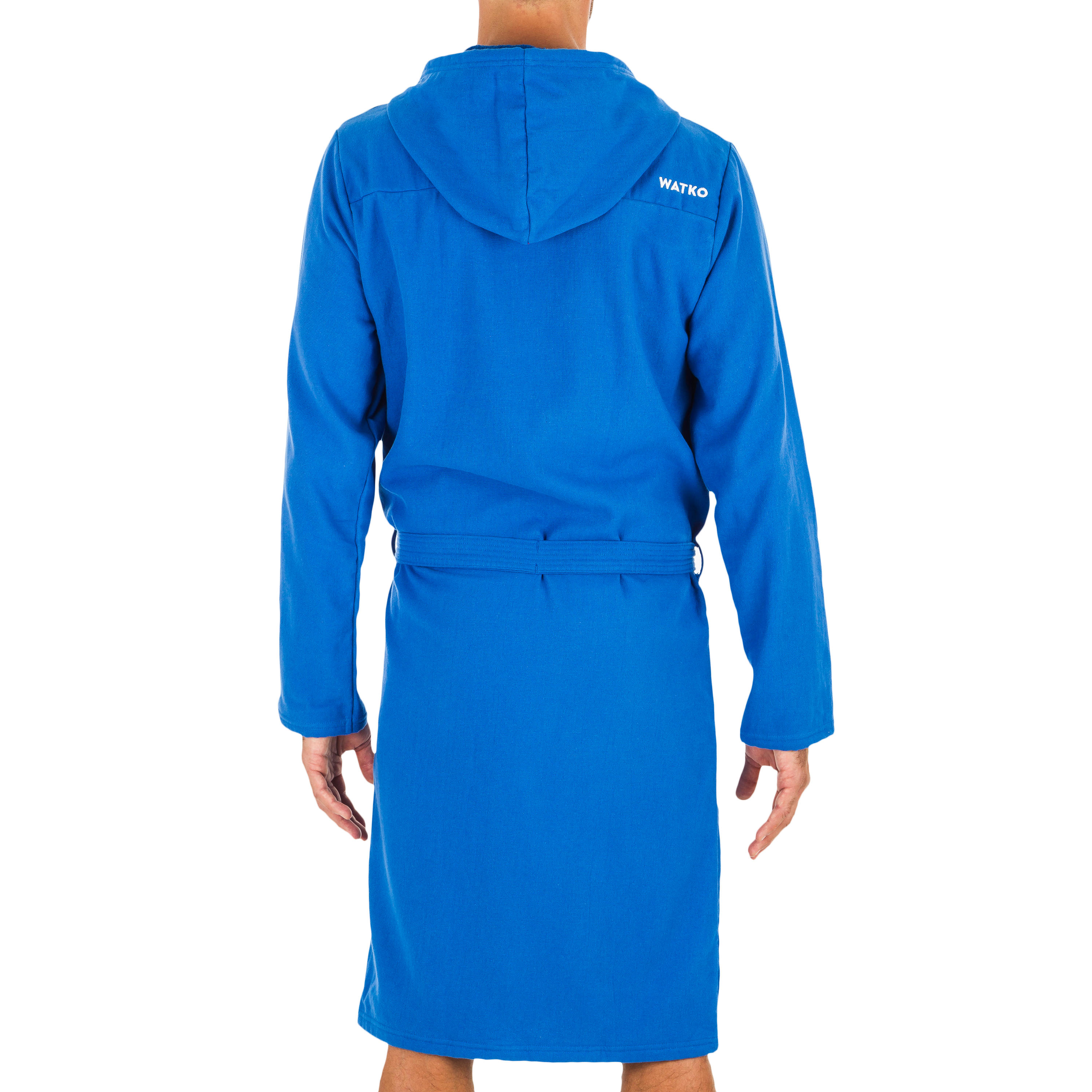 Men's Cotton Pool Bathrobe - Light Blue 4/6
