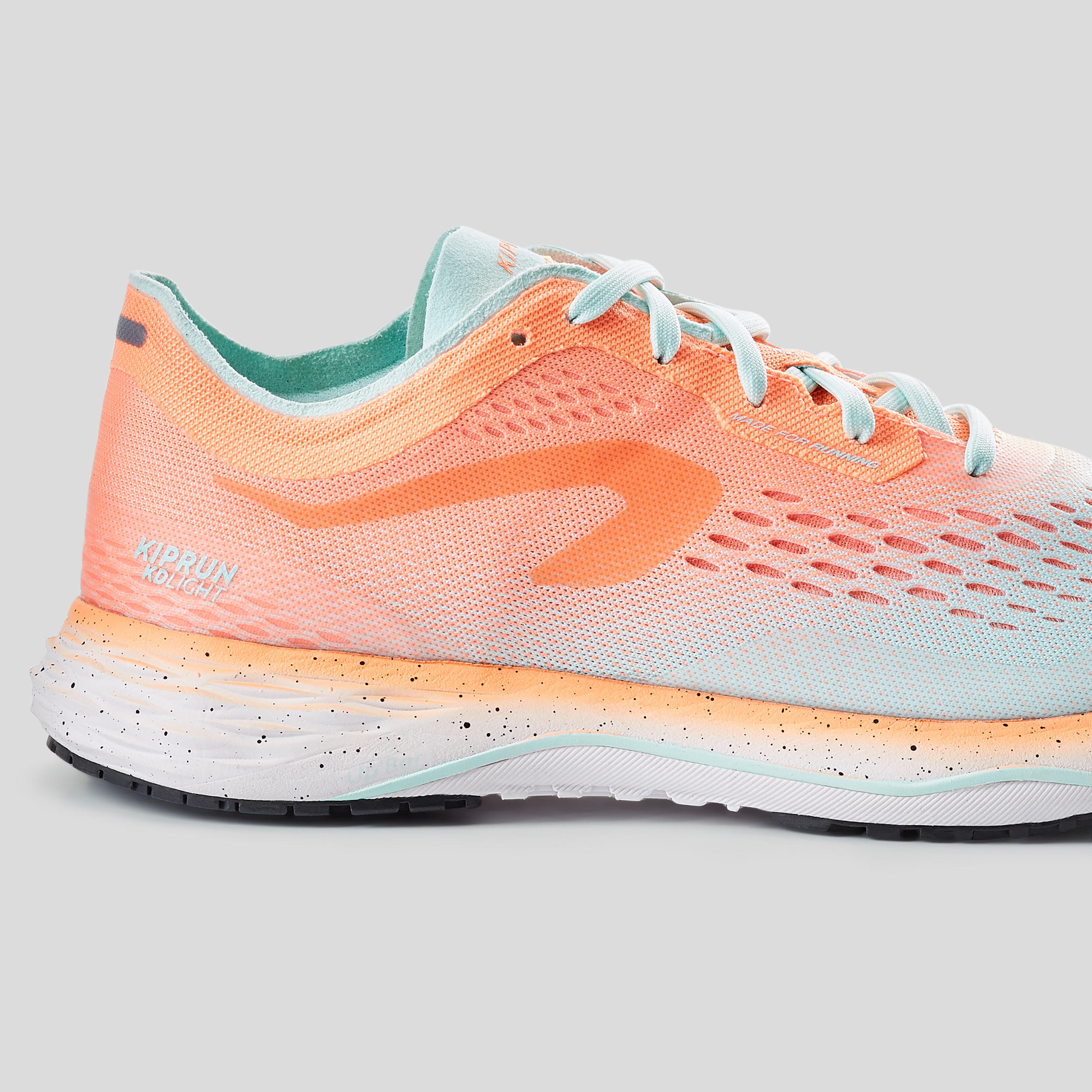 RUNNING SHOES KIPRUN KD LIGHT - CORAL/GREEN