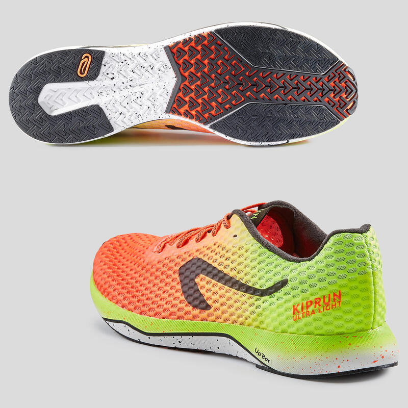 Zapatillas running Hombre Kiprun Ultralight rojo amarillo