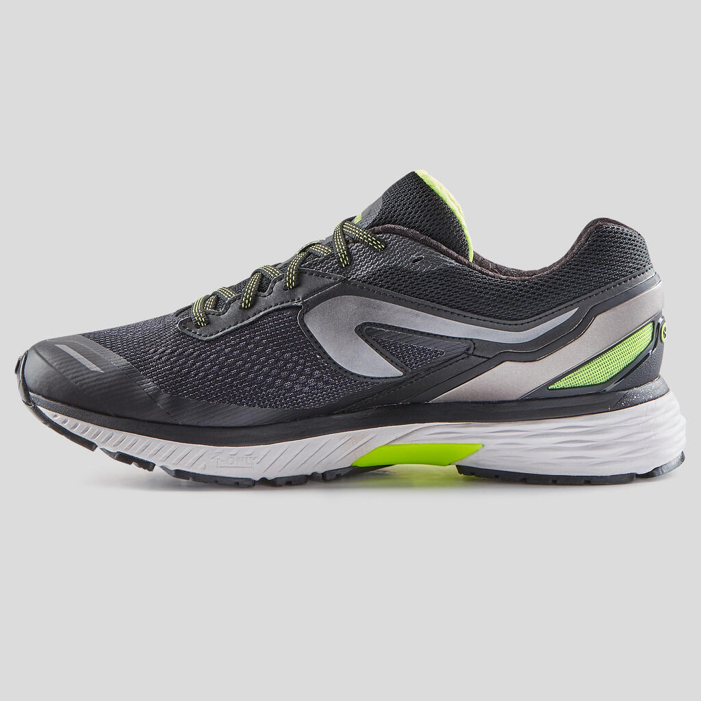 KIPRUN LONG 2 MEN'S RUNNING SHOES BLACK - YELLOW