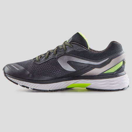 LONG 2 MEN'S RUNNING SHOES BLACK - YELLOW