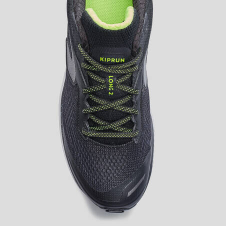 LONG 2 MEN'S RUNNING SHOES BLACK - YELLOW