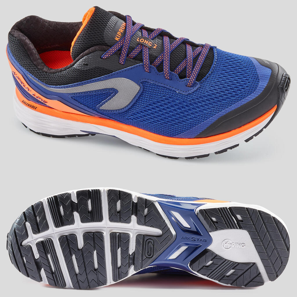 Laufschuhe Kiprun Long 2 Herren blau/rot