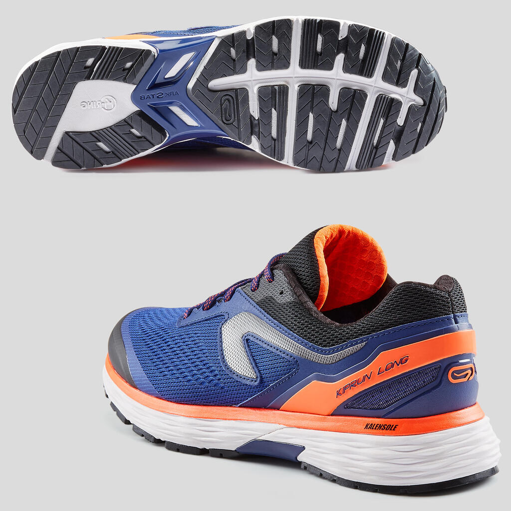 Laufschuhe Kiprun Long 2 Herren blau/rot