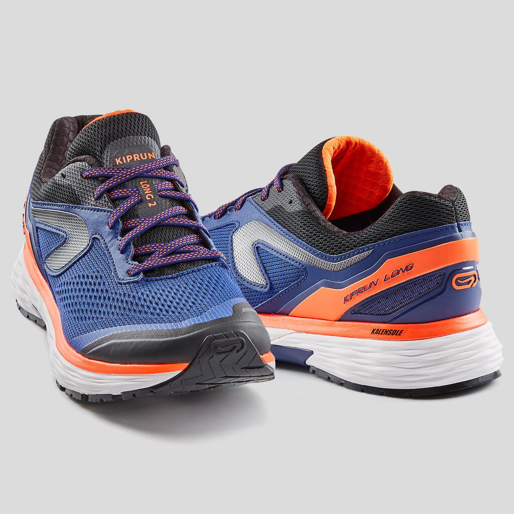 Laufschuhe Kiprun Long 2 Herren blau/rot