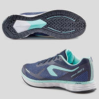 CHAUSSURE DE RUNNING FEMME KIPRUN FAST BLEU VERT