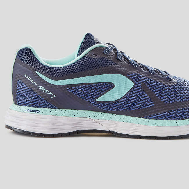 KIPRUN WOMEN'S RUNNING SHOES KIPRUN FAST BLUE/GREEN